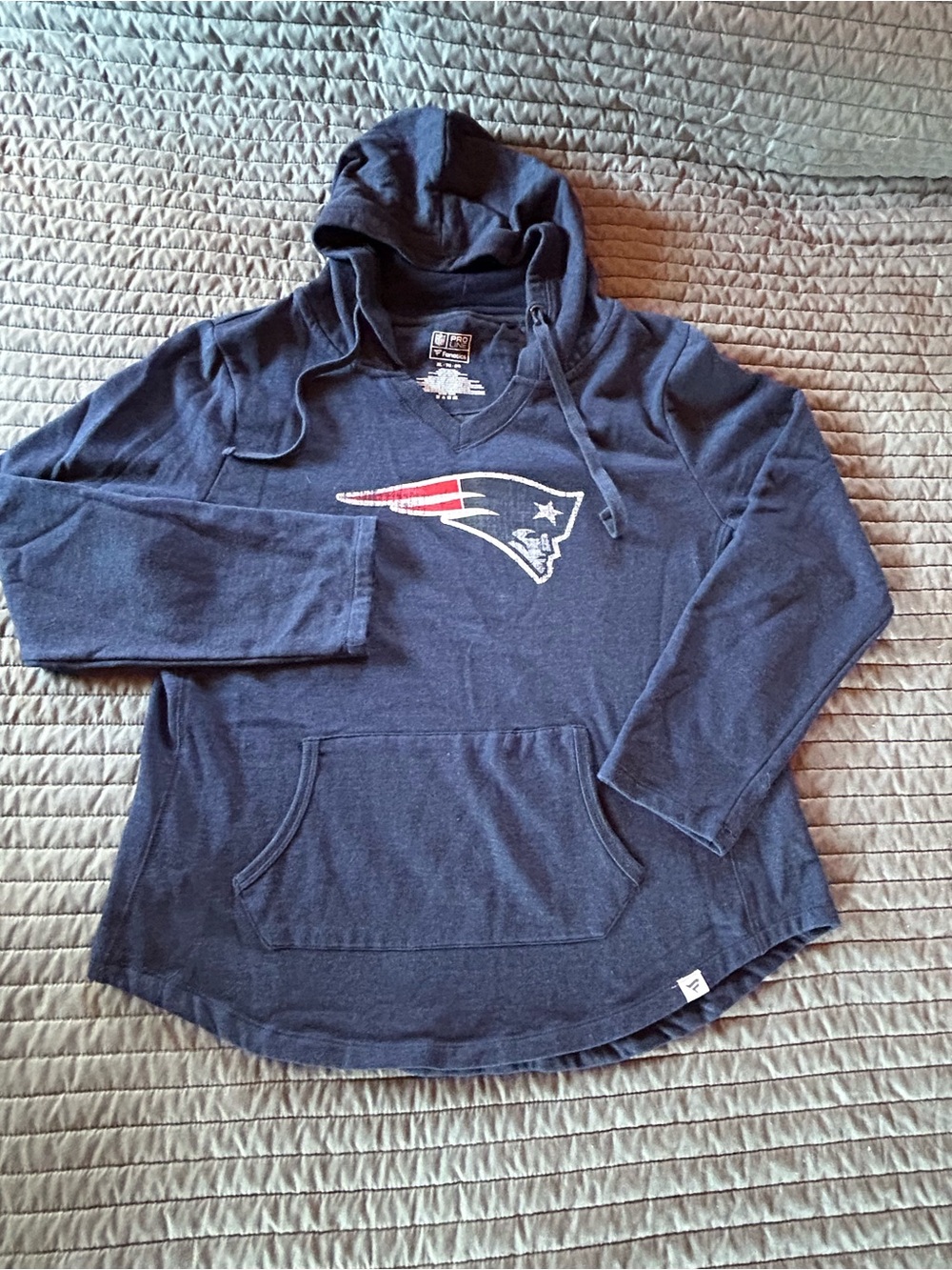 Fanatics NFL Navy Blue New England Patriots Pullover Hoodie